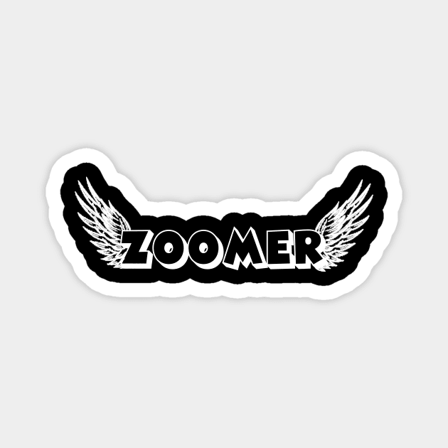 Zoomer Z-Gen Quarantine Education Angel Wings Magnet by Bezra