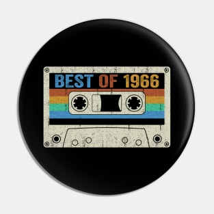 Best Of 1966 58th Birthday Gifts Cassette Tape Vintage Pin