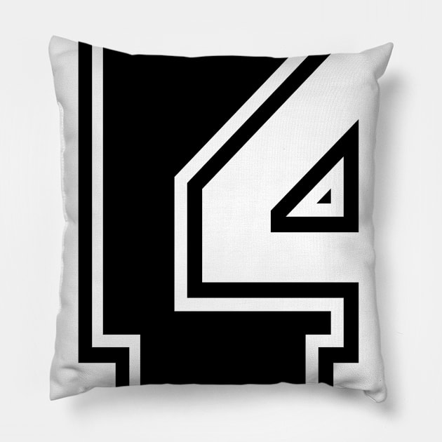 Number 14 Fourteen Pillow by AllWellia