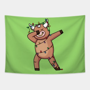 Dabbing Ox, Happy Moo Year 2021 Tapestry