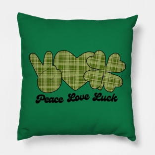 Peace Love Luck Pillow