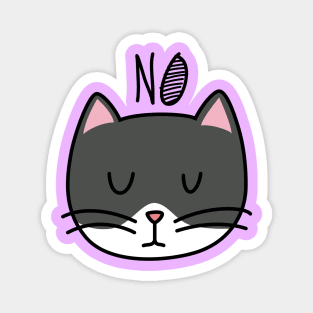 Cute Cat Says No Magnet