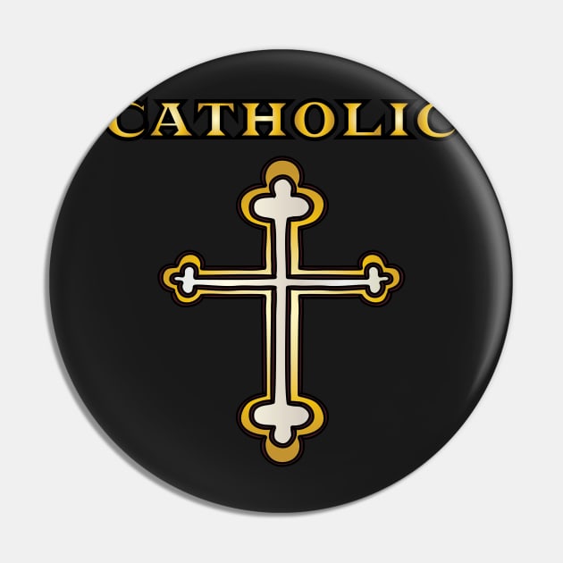 Catholic Cross Pin by JevLavigne