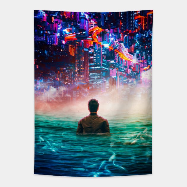 Under City Lights Tapestry by SeamlessOo