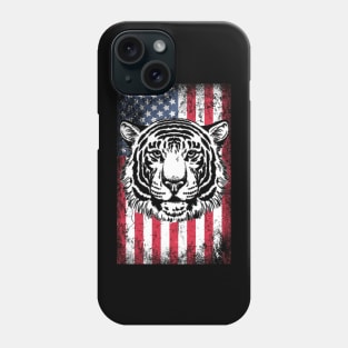 Patriotic Tiger American Flag Phone Case