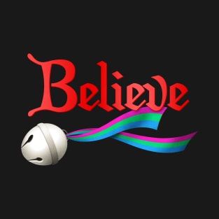 Believe Polysexual Pride Jingle Bell T-Shirt