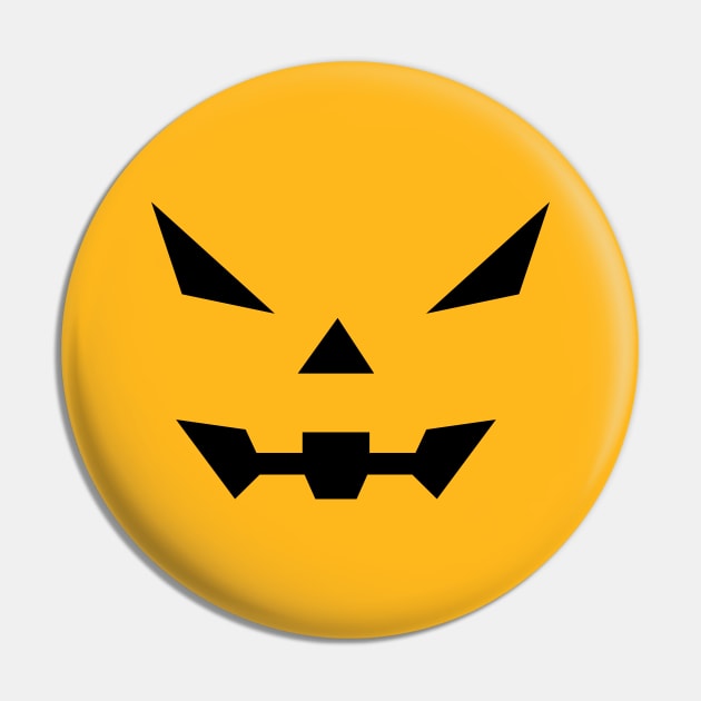 Spooky Vampire Halloween Pumpkin Face Pin by DesignWood Atelier