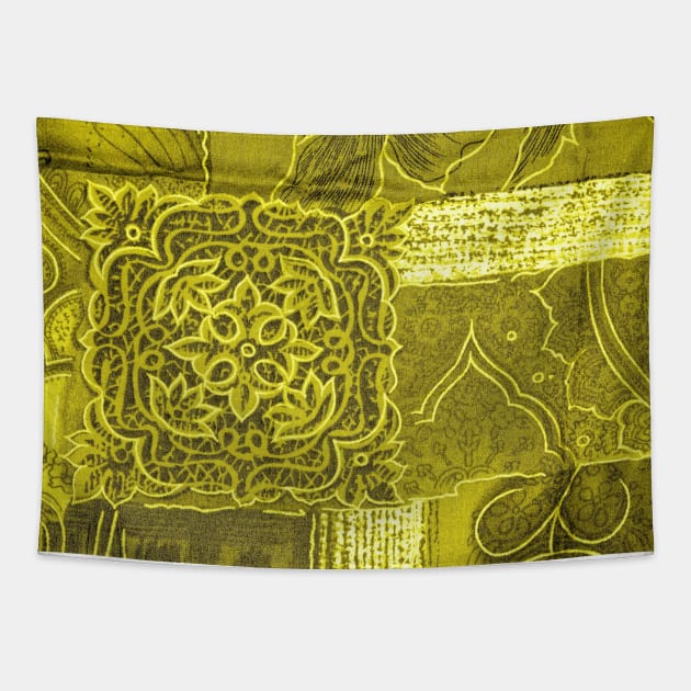 Yellow Abstract Tapestry Pattern Art Print Pattern Design Tapestry by Pattern Plans