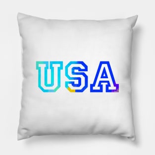Color letter print USA Pillow