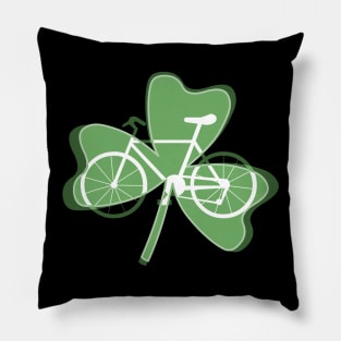 Shamrock White Bicycle Pillow