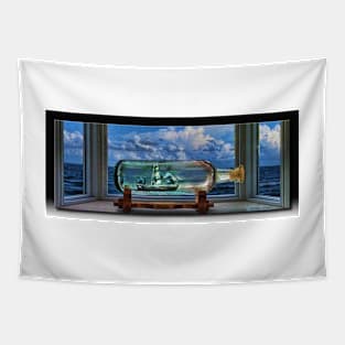 Ship in a Bottle Tapestry