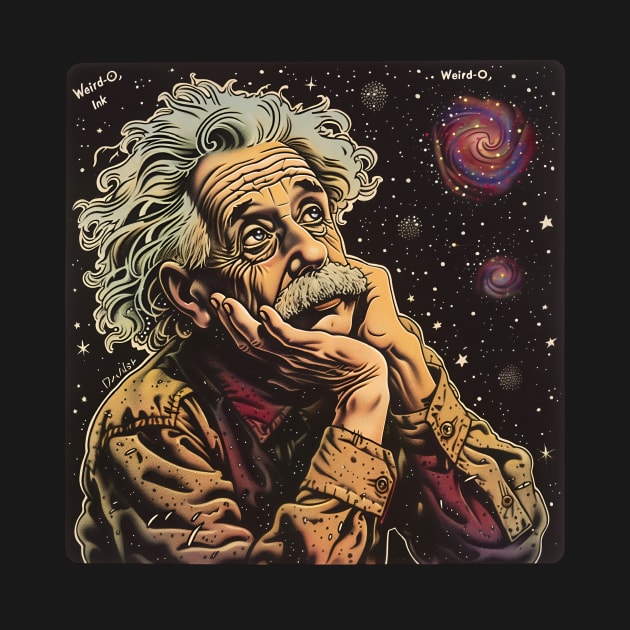 Stellar Contemplation - Einstein Star Gazer Tee by 20th Century Tees