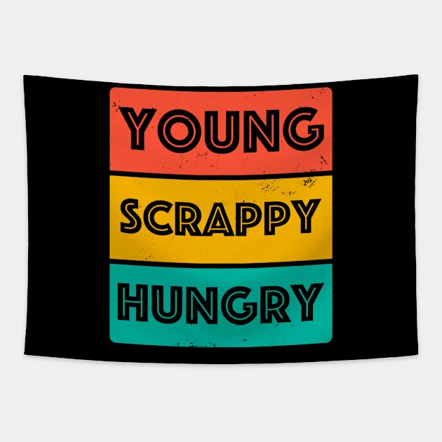 Young Scrappy Hungry Tapestry by Goodplan