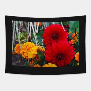 Red and yellow flowers shirts Tapestry