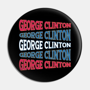 TEXT ART USA GEORGE CLINTON Pin