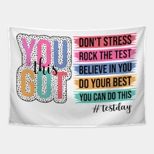 It's Test Day You Got This, Rock the Test, Test Day Dalmatian Dots, End of School Year Tapestry