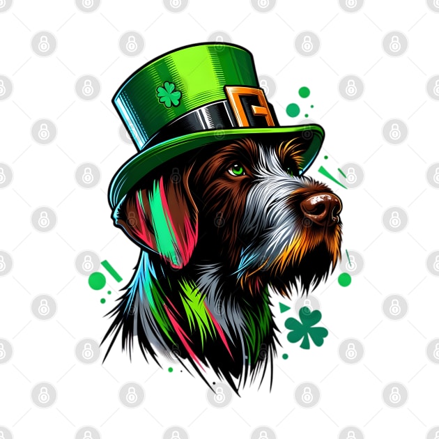 Slovakian Wirehaired Pointer Celebrates St Patrick's Day by ArtRUs