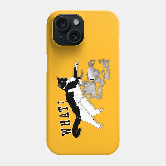 Cute Tuxedo Cat I haz attitude I rip toilet paper  Copyright TeAnne Phone Case by TeAnne