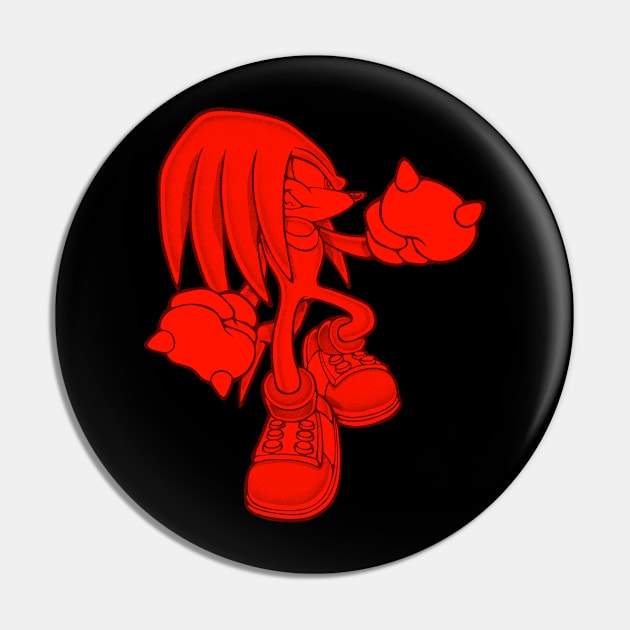 Knuckles - Red and Black Pin by A10theHero