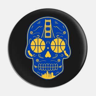 Golden State Sugar Skull Pin