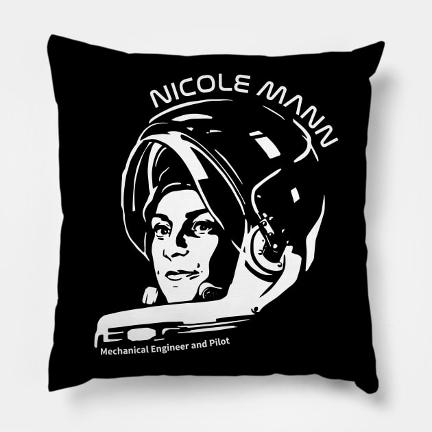 Women in Space: Nicole Mann Pillow by photon_illustration