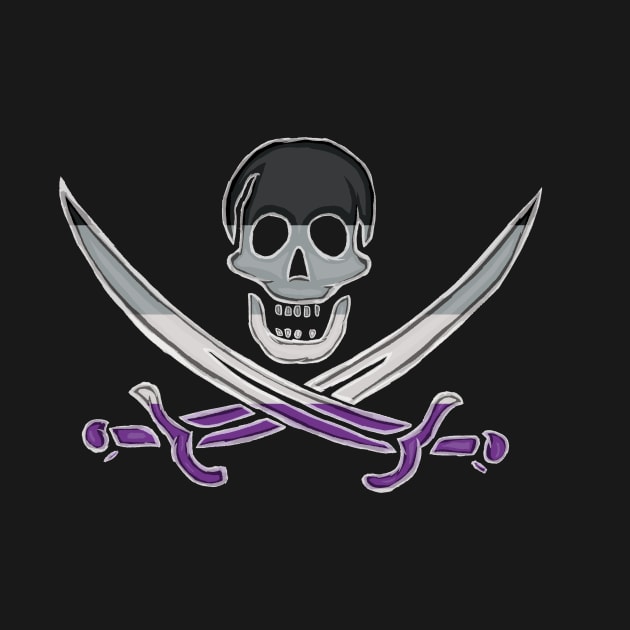 Asexual Pirate Pride (darkMode) by BeSmartFightDirty