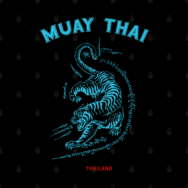 Muay Thai Tiger Sak Yant Tattoo Kickboxing Thailand by VintCam