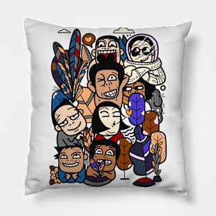 Funny Crowd. Pillow