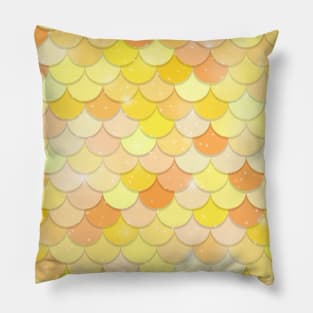 Sparkling Yellow Mermaid Scales Pillow