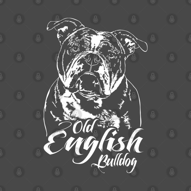 Old English Bulldog dog lover dog portrait by wilsigns
