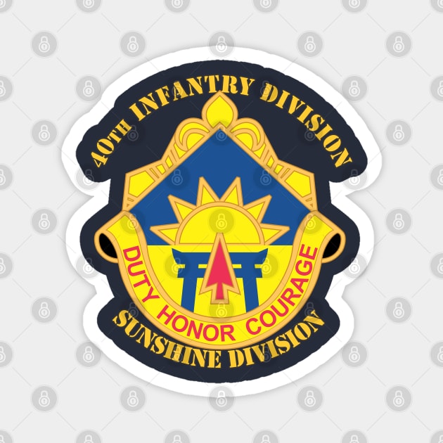 40th Infantry Division Magnet by MBK