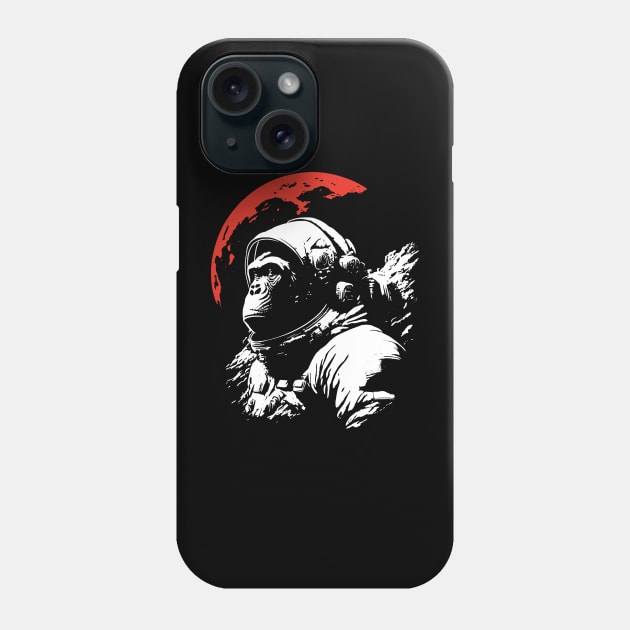 monkey the astronaut Phone Case by lkn