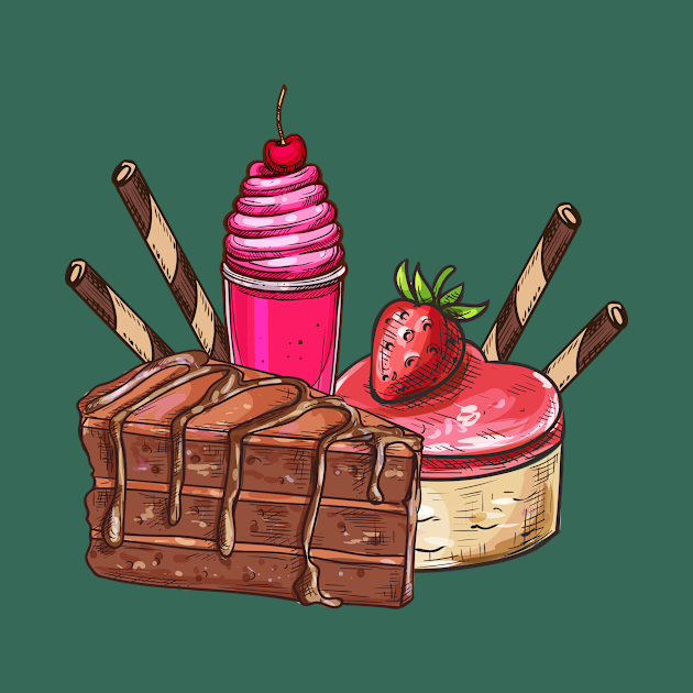 Fantasy Dessert - Cake Lover - Pin | TeePublic