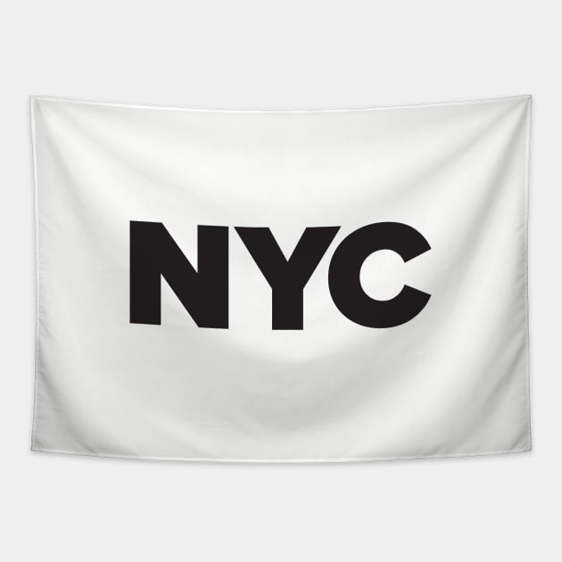 NYC - New York proud city print - black Tapestry by retropetrol