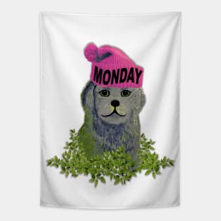 Monday Mood Beanie Puppy Tapestry