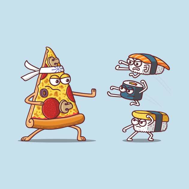 Pizza Vs Sushi by byTxemaSanz