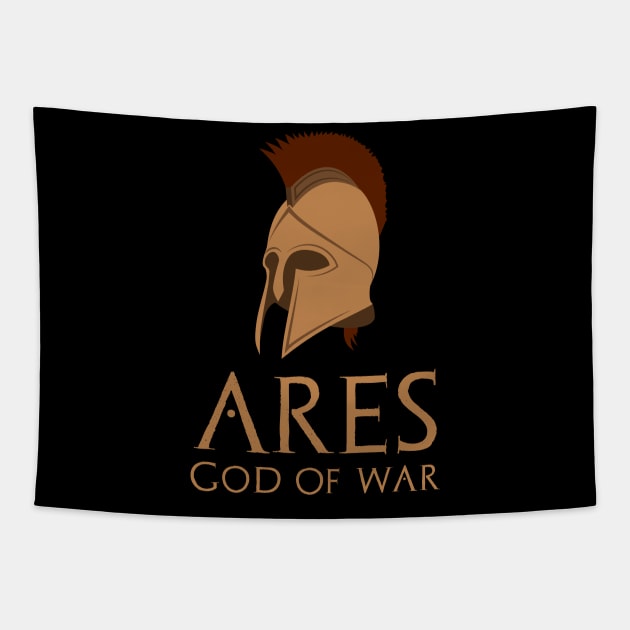 Ancient Greece - God Of War Ares - Classical Greek Mythology Tapestry by Styr Designs