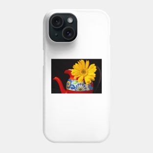 Danish Pitcher With Yellow Daisy Phone Case