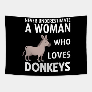 Woman Donkey Tapestry