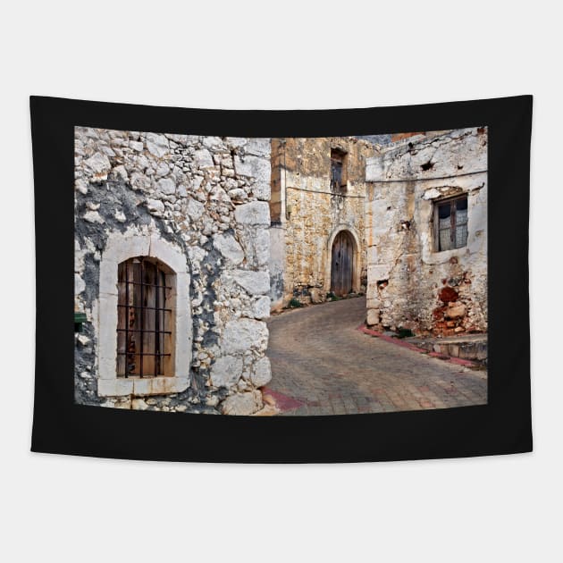 Old Cretan village Tapestry by Cretense72