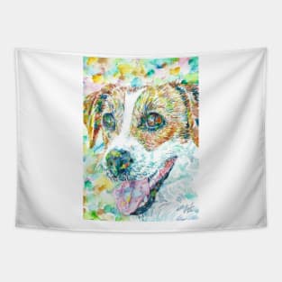 JACK RUSSELL TERRIER - watercolor portrait .1 Tapestry