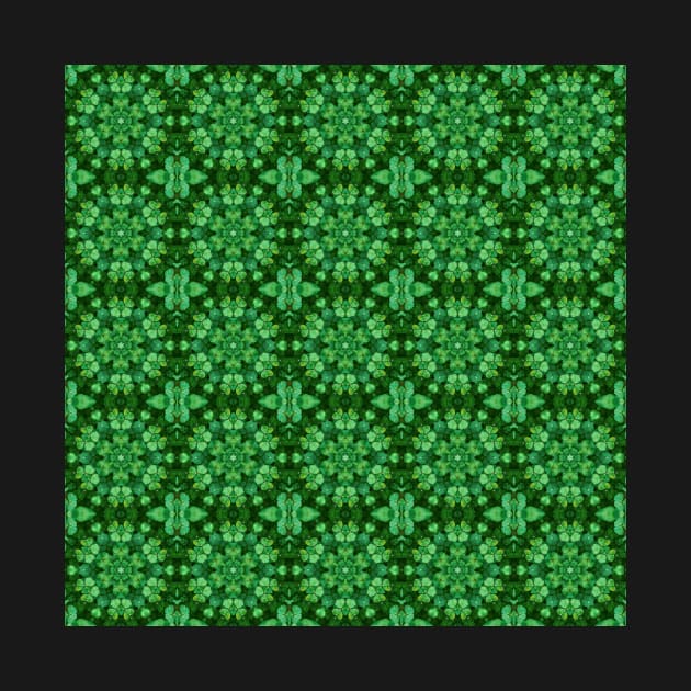 Green Clover Kaleidoscope pattern 4 by Swabcraft