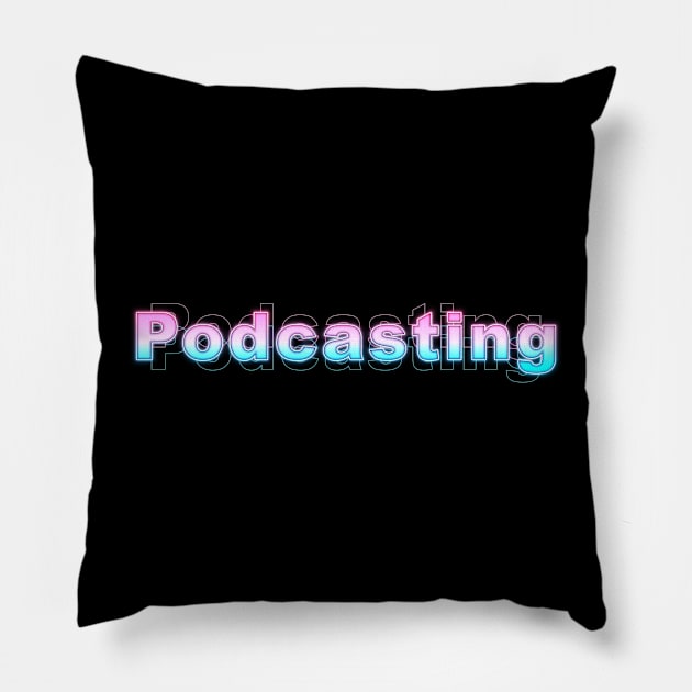 Podcasting Pillow by Sanzida Design