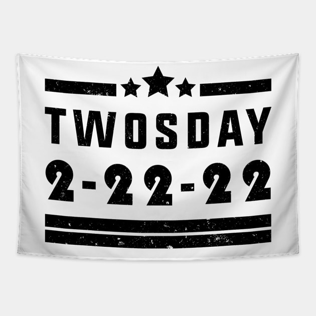 2-22-22 Twosday Tuesday February 2nd 2022 Commemorative Twosday Tapestry by SHB-art