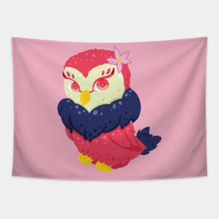 The little red lady owl- for Men or Women Kids Boys Girls love owl Tapestry