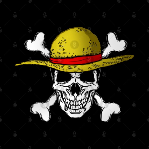 STRAW HAT PIRATE SKULL by berserk