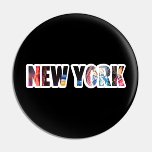 New York city walk typography letters NY city Pin