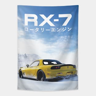 Yellow RX7 Tapestry