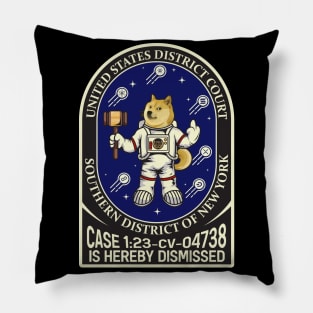 Doge wo helmet / Crypto v. SEC ("CASE IS HEREBY DISMISSED") Pillow