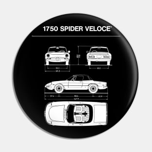 1750 SPIDER VELOCE - technical data Pin